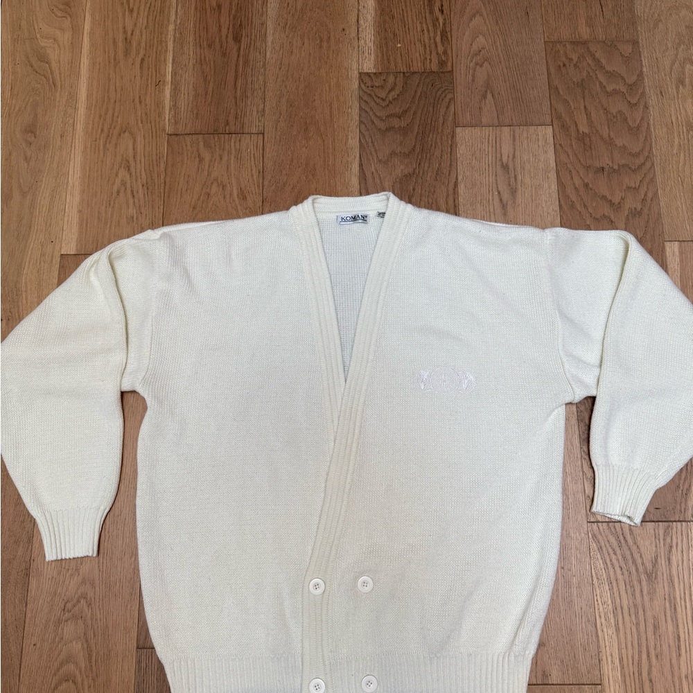 Women’s Vintage Cream Cardigan Sweater